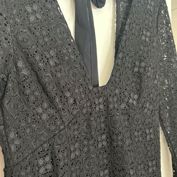 Free People Black Lace Long Sleeve Dress - Picture 4 of 9